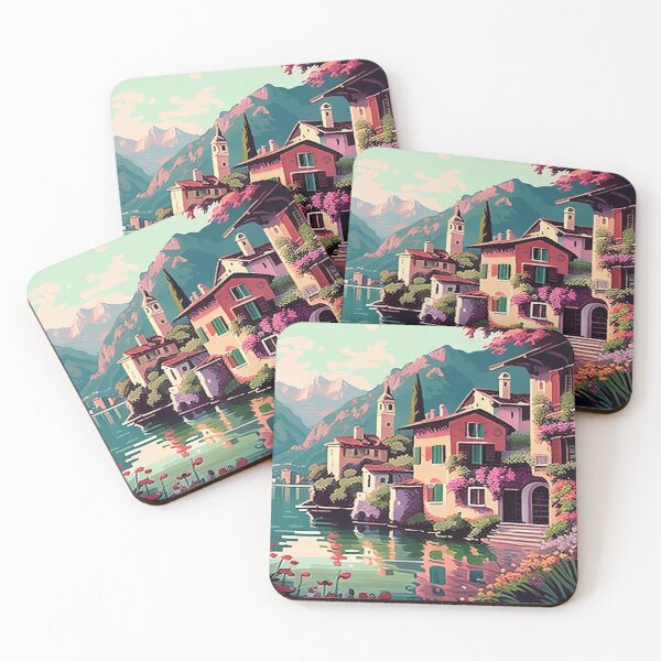 Item preview, Colorful Lakeside Flower Villa designed and sold by TheArtMage.