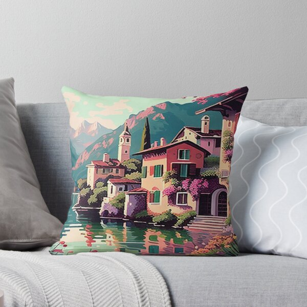Item preview, Colorful Lakeside Flower Villa designed and sold by TheArtMage.