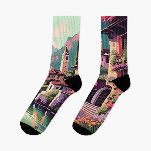 Item preview, Colorful Lakeside Flower Villa designed and sold by TheArtMage.