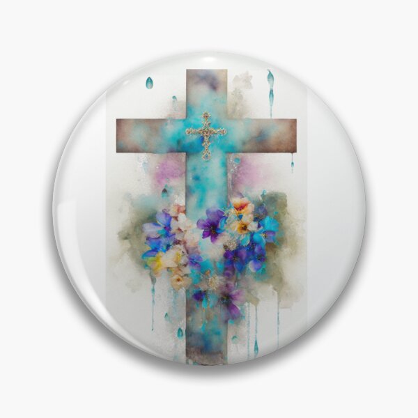 Item preview, Cross with flowers around the mid section, dripping designed and sold by theL3Studio.