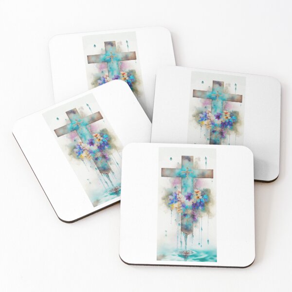 Item preview, Cross with flowers around the mid section, dripping designed and sold by theL3Studio.