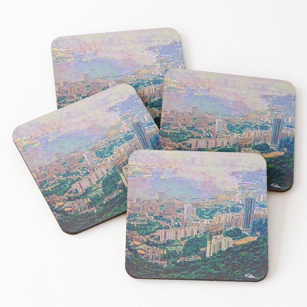 Item preview, HONG KONG BAY FROM VICTORIA PEAK 1973 designed and sold by ArtbyRolleen.