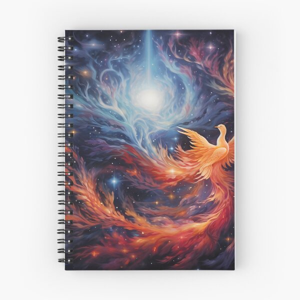 Item preview, Stellar Majesty - Sylvan Phoenix Soaring Among Nebulae  designed and sold by MystiCanvas.