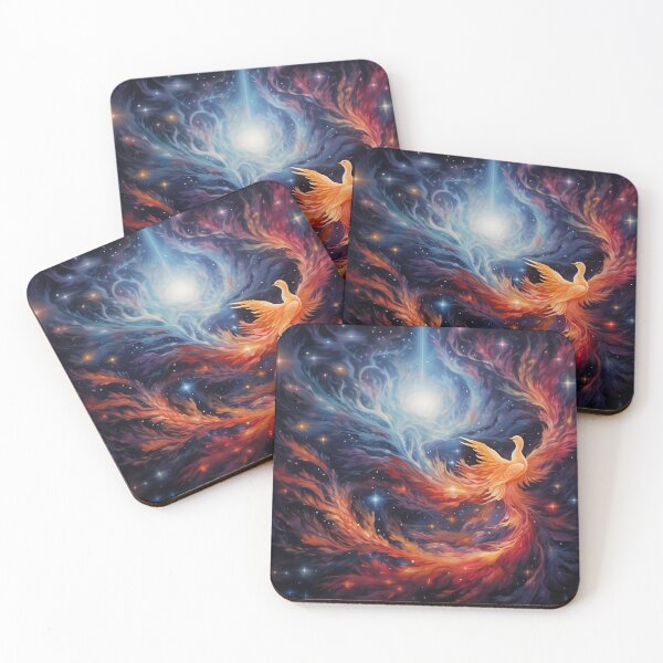 Item preview, Stellar Majesty - Sylvan Phoenix Soaring Among Nebulae  designed and sold by MystiCanvas.