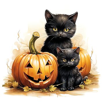 Halloween Pumpkin & Cat Print Makeup Bag