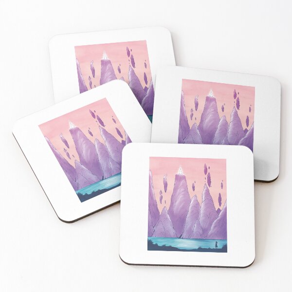 Item preview, Floating Rocks Watercolor Fantasy Landscape designed and sold by Fruit Cake.