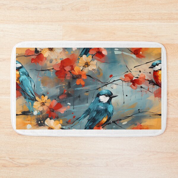 Item preview, Bluejay Floral Design Pattern designed and sold by XFusionDesigns.