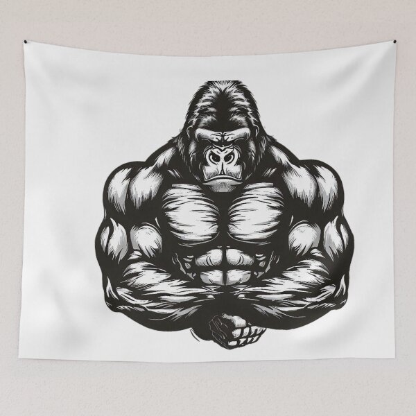 Item preview, Silverback Strength: un poderoso diseño de gorila designed and sold by SpendieSellers.