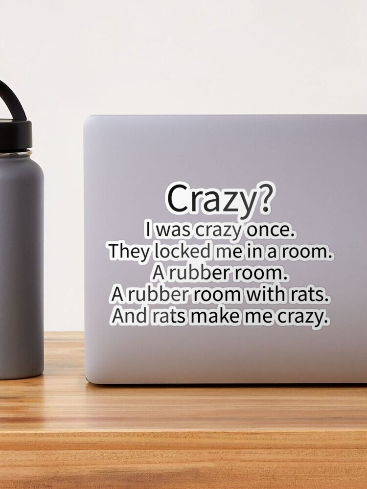 Crazy I Was Crazy Once Funny Trending Meme Svg, Eps, Png, Dx