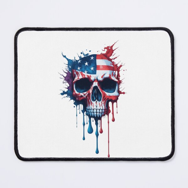 Item preview, skull with American flag designed and sold by DeluxBee.