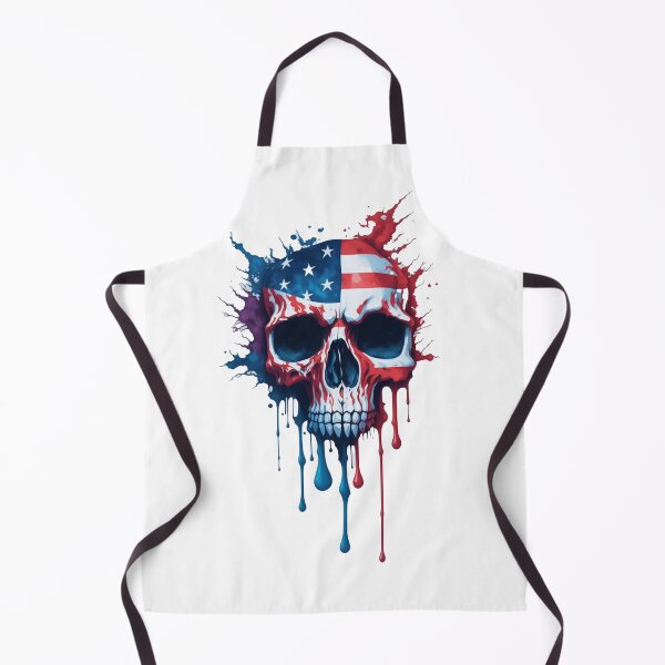 Item preview, skull with American flag designed and sold by DeluxBee.