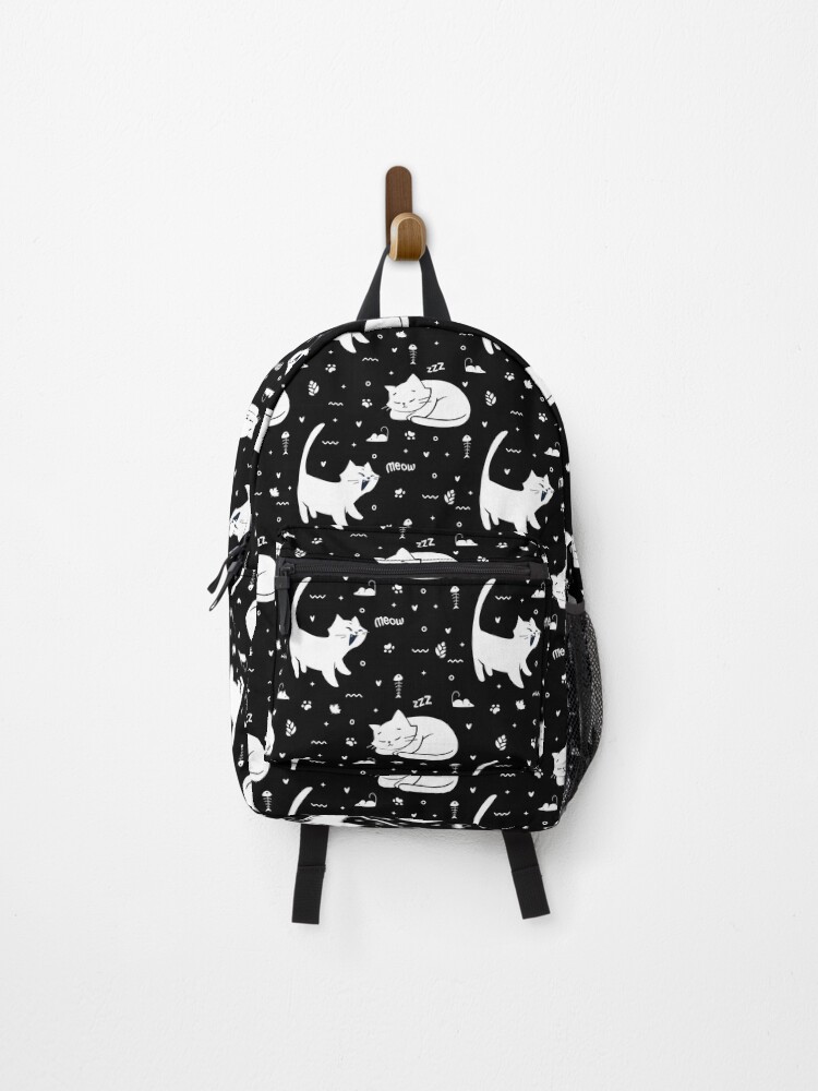 Thumbnail 1 of 3, Backpack, Cat Pattern , meow Pattern designed and sold by ThreadGen.