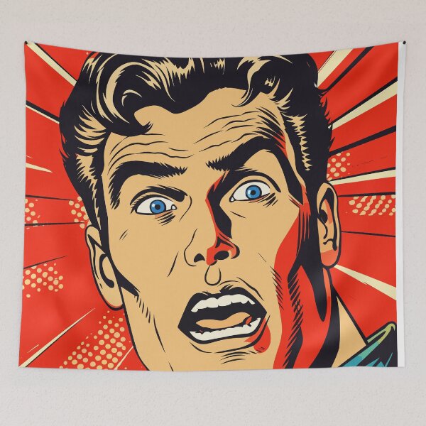 Item preview, Dynamic Pop Art Hero: Captivating Comic Book Character designed and sold by TrendyArtInk.