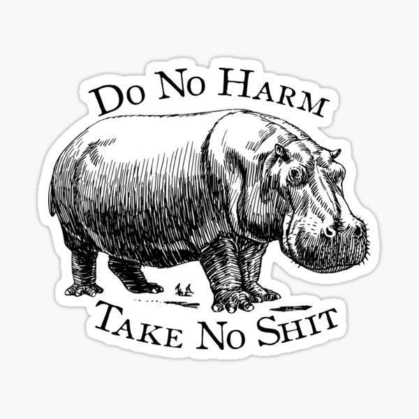 Advice from a Hippo Sticker