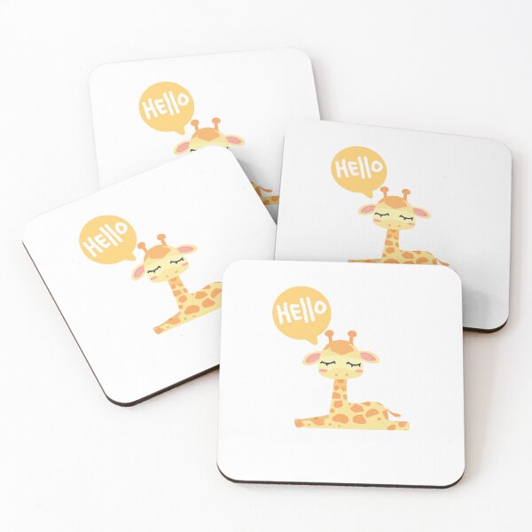 Item preview, cute giraffe 5 hello designed and sold by HarshBrown.