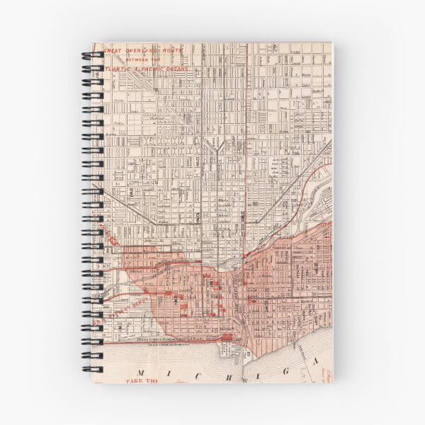 Item preview, Vintage Railroad Map of Chicago (1871)  designed and sold by BravuraMedia.