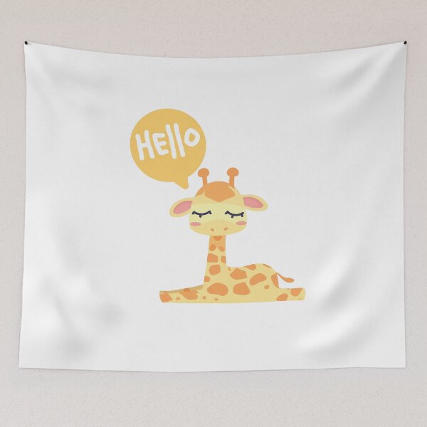 Item preview, cute giraffe 5 hello designed and sold by HarshBrown.