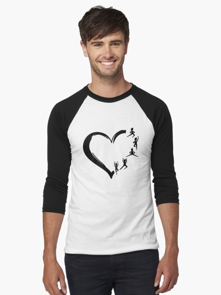 Thumbnail 1 of 3, Baseball ¾ Sleeve T-Shirt, I heart highland dancing designed and sold by LizCaityArt.