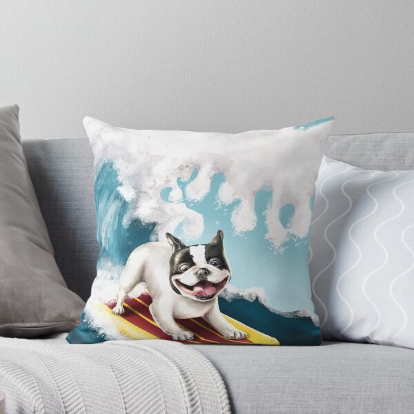 Item preview, Bulldog francés de surf designed and sold by SabinasArts.