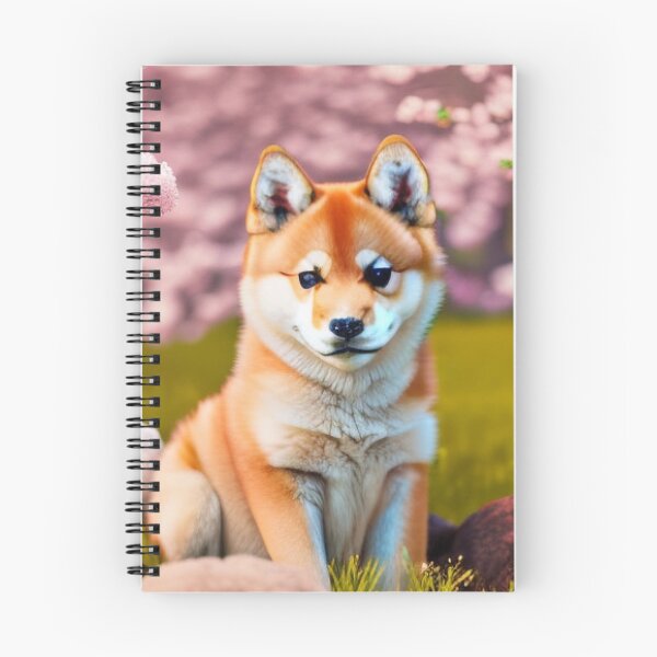 Item preview, Floral Paws: Baby Shiba Inu Bliss designed and sold by ArtfulExpresion.