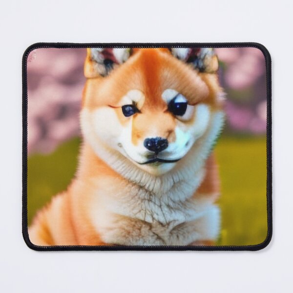 Item preview, Floral Paws: Baby Shiba Inu Bliss designed and sold by ArtfulExpresion.