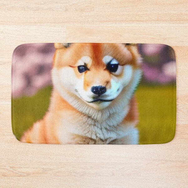 Item preview, Floral Paws: Baby Shiba Inu Bliss designed and sold by ArtfulExpresion.