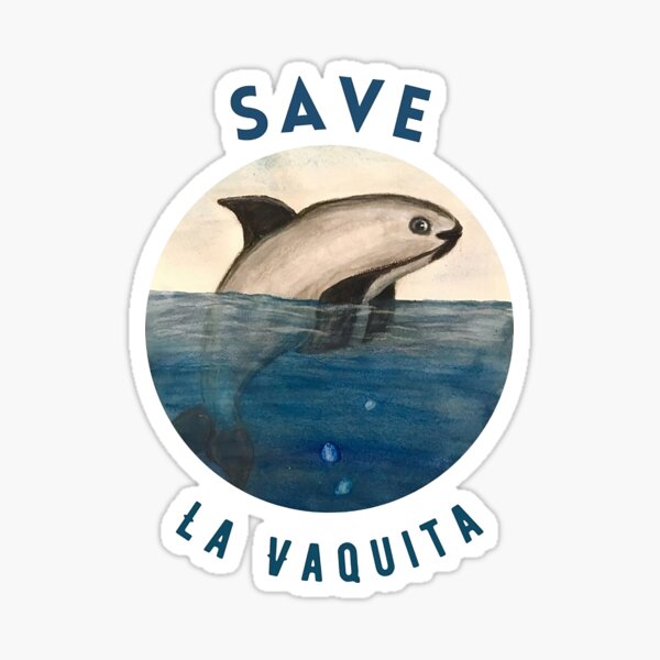 Vista previa del artículo con la obra «Salvemos a la vaquita», diseñado y vendido por Rafa-MB.