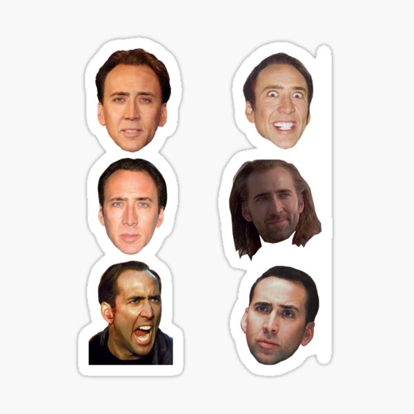 Item preview, Nicolas Cage Faces designed and sold by BoredMaudz.