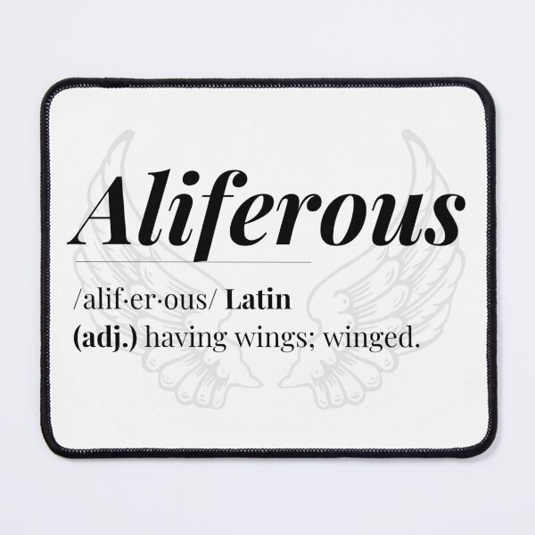 Item preview, Aliferous Word Definition designed and sold by Feather n' Ink.