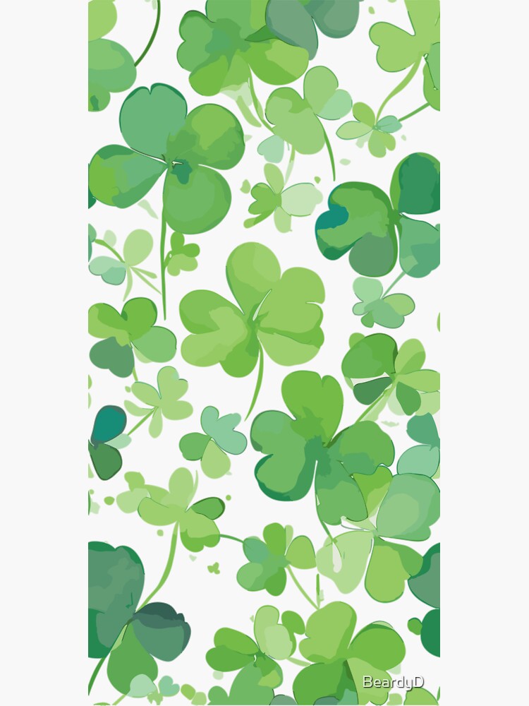 "Lucky Clovers" Sticker for Sale by BeardyD Redbubble