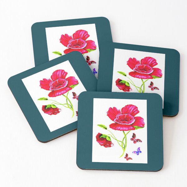 Item preview, Poppies and Butterflies Premium Scoop  designed and sold by NalazShipley.