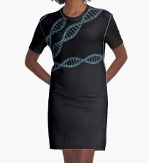 DNA Strand Collage Graphic T-Shirt Dress