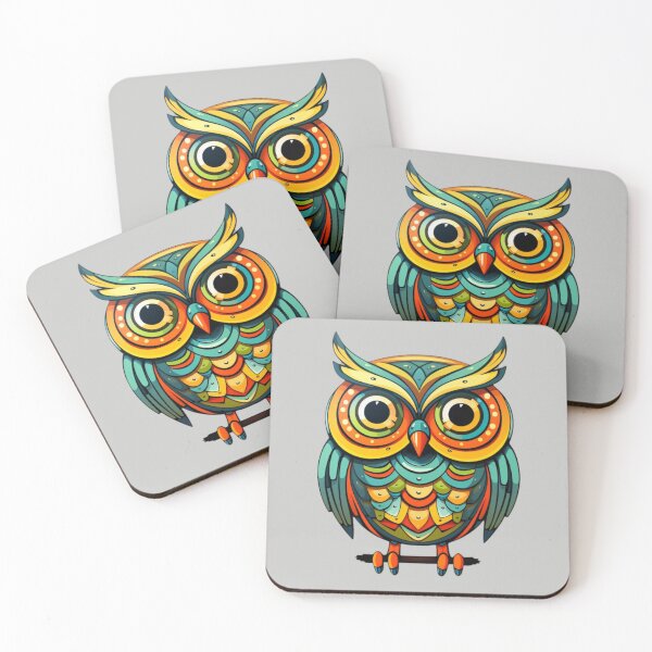 Item preview, colorful boho owl designed and sold by TheTedShop.