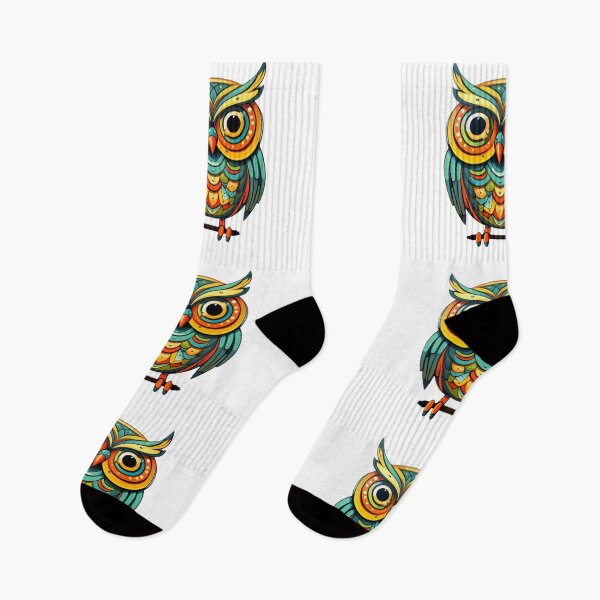 Item preview, colorful boho owl designed and sold by TheTedShop.