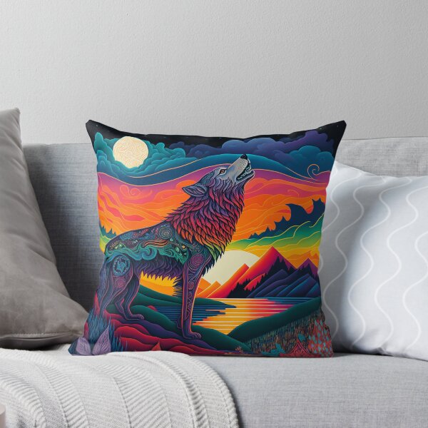 Item preview, Vivid Howling Wolf digital art designed and sold by iAkilles.