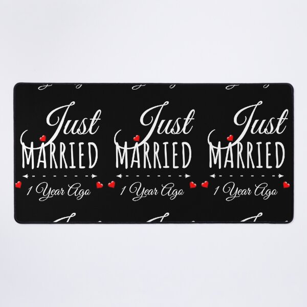 Item preview, Just Married 1 Year Ago - 1st Wedding Anniversary, 1 Year Anniversary Gift For Couple designed and sold by Mozaic Clothes.