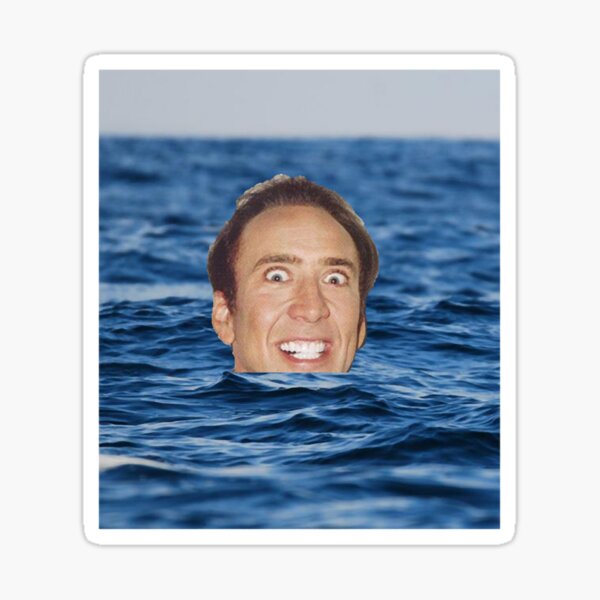 Item preview, Nicolas Cage Sea Fitted V-Neck  designed and sold by BoredMauded.
