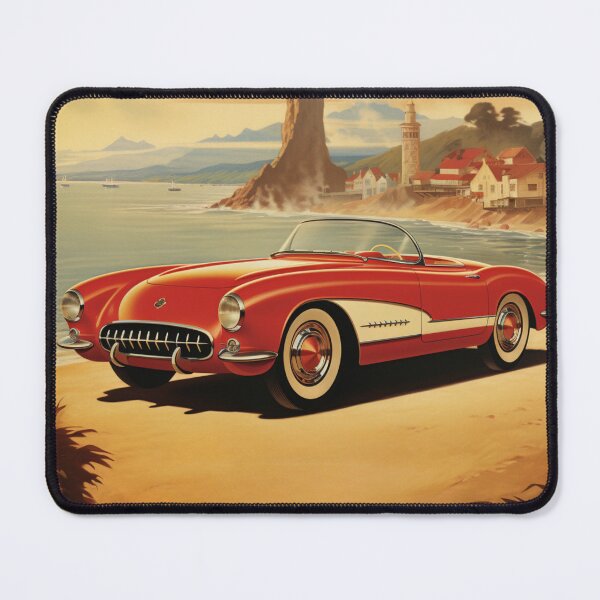 Artikelvorschau, Eine Vintage rote Cabrio Illustration entworfen und verkauft von GoodOldVintage.
