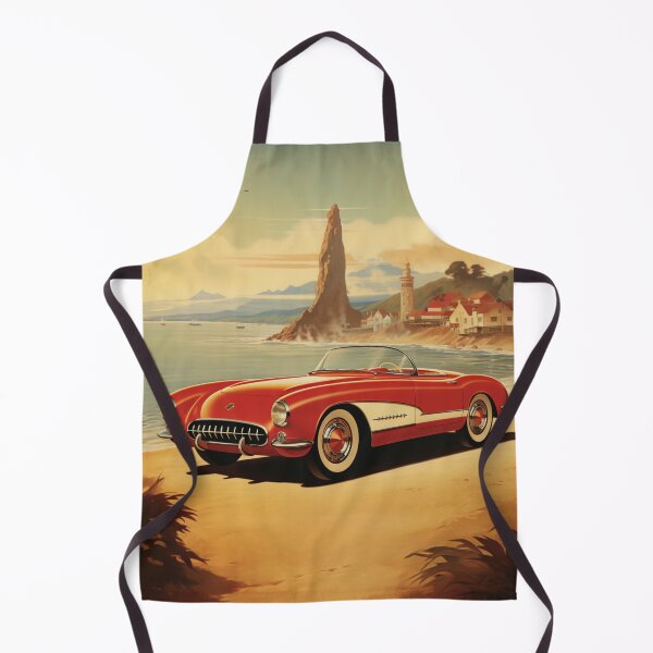 Item preview, A Vintage Red Cabrio Illustration designed and sold by GoodOldVintage.