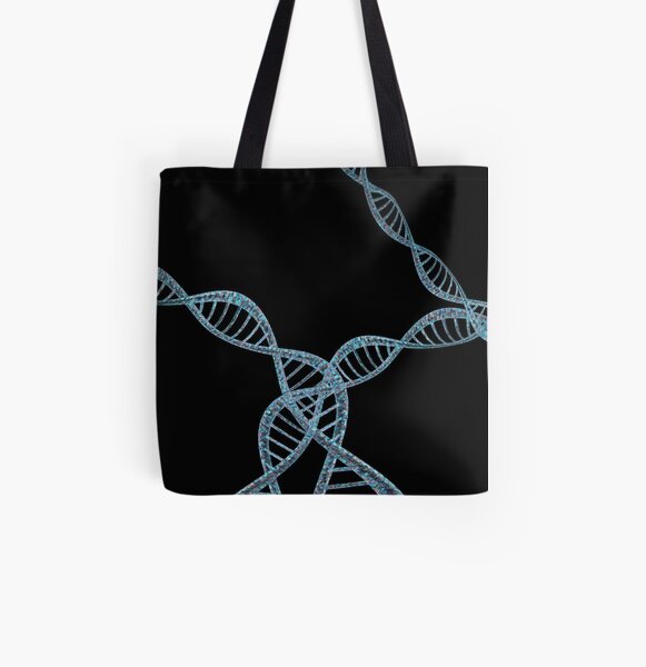 Watercolor DNA Strands Canvas Tote Bag