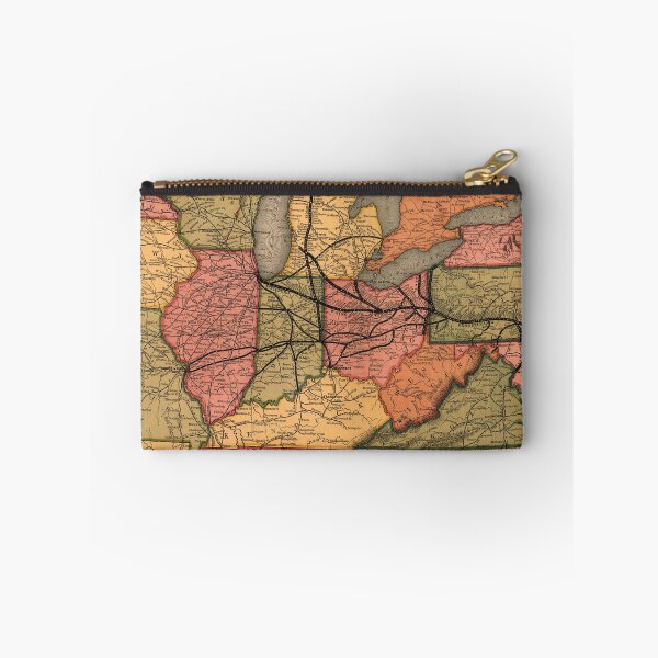 Item preview, Vintage Ohio River Valley Railroad Map (1874)  designed and sold by BravuraMedia.