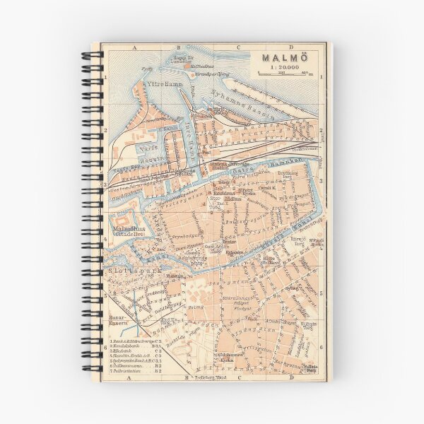 Item preview, Vintage Map of Malmo Sweden (1912) designed and sold by BravuraMedia.