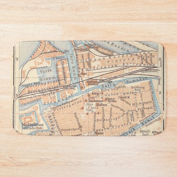 Item preview, Vintage Map of Malmo Sweden (1912) designed and sold by BravuraMedia.