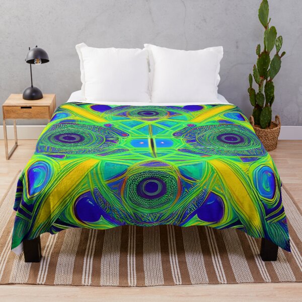 Item preview, Peacock Fractal - Psychedelic Pattern designed and sold by NomadicCreative.