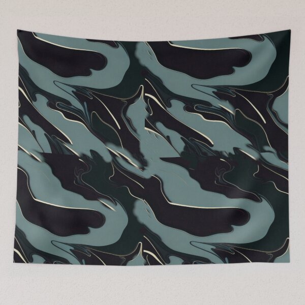 Item preview, Khaki and Glitter Gold Fluid Marble Pattern. designed and sold by SuraSu.