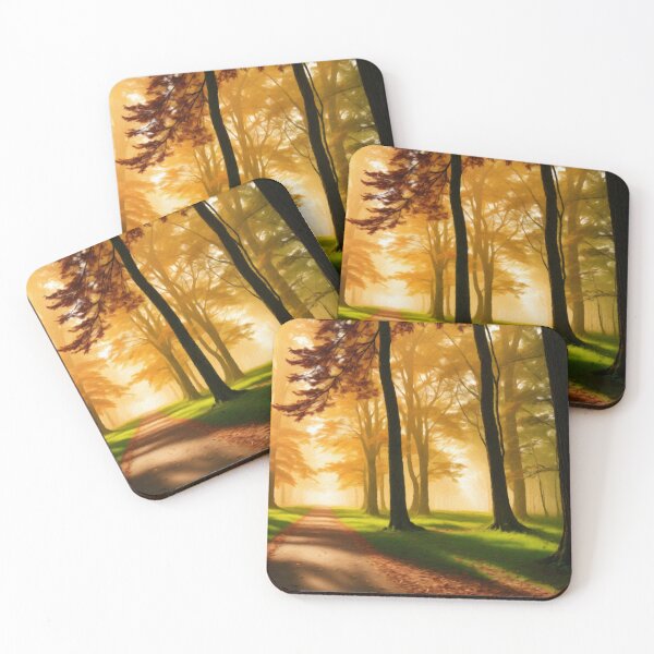 Item preview, Vibrant Autumn Forest Foliage and Serene Sunlight designed and sold by Zeph1.