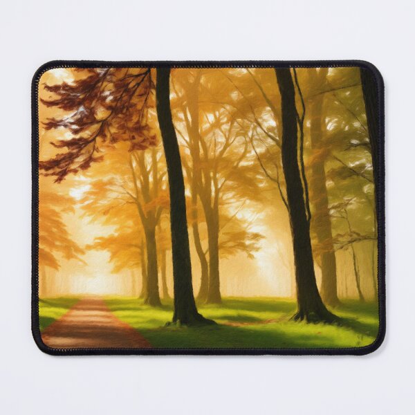 Item preview, Vibrant Autumn Forest Foliage and Serene Sunlight designed and sold by Zeph1.
