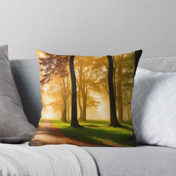 Item preview, Vibrant Autumn Forest Foliage and Serene Sunlight designed and sold by Zeph1.