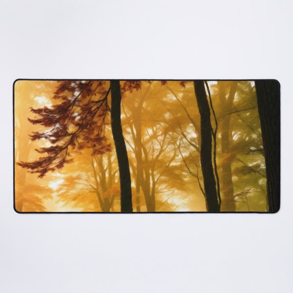 Item preview, Vibrant Autumn Forest Foliage and Serene Sunlight designed and sold by Zeph1.
