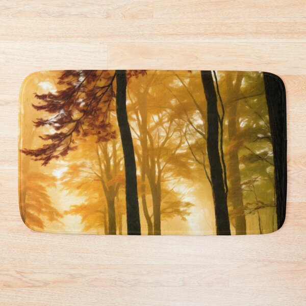 Item preview, Vibrant Autumn Forest Foliage and Serene Sunlight designed and sold by Zeph1.